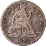 1887-P Seated Liberty Dime