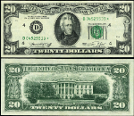 FR. 2071 D* $20 1974 Federal Reserve Note Cleveland D-* Block AU Star