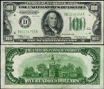 FR. 2152 D $100 1934 Federal Reserve Note Non-Mule Cleveland D-A Block Choice CU