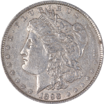 1898-P Morgan Silver Dollar - Error - Struck Through