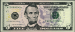 FR. 1993 A $5 2006 Federal Reserve Note IA00000596A Gem CU