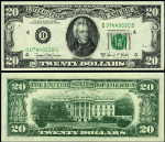 FR. 2070 D $20 1969-C Federal Reserve Note Cleveland D-B Block Gem CU