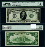 FR. 2001 D $10 1928-A Federal Reserve Note Cleveland D-A Block Choice PMG CU64