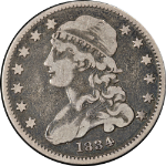 1834 Bust Quarter &#39;O Over F in OF&#39; Choice VF+ Superb Eye Appeal