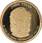 2009-S Presidential Dollar - John Tyler - PCGS PR70 DCAM