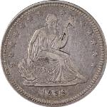 1839 Seated Liberty Quarter 'No Drapery' Choice XF+ Superb Eye Appeal