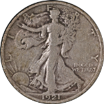 1921-S Walking Liberty Half Choice F+ Nice Eye Appeal Nice Strike