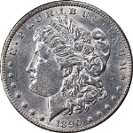1890-CC Morgan Silver Dollar 'Tailbar' Nice BU+ Details VAM 4 Great Eye Appeal