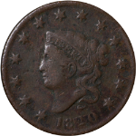 1820 Large Cent- Small Date