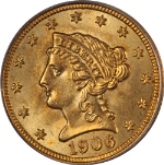 1906 Liberty Gold $2.50 ICG MS67 Superb Eye Appeal Strong Strike
