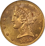 1898-P Liberty Gold $5 ICG MS65 Great Eye Appeal Strong Strike