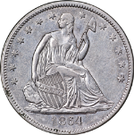 1864-P Seated Half Dollar Nice AU Details Nice Eye Appeal Nice Strike