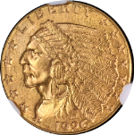 1926 Indian Gold $2.50 NGC MS62 Great Eye Appeal Strong Strike