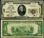 Paulding OH-Ohio $20 1929 T-1 National Bank Note Ch #5862 Paulding NB Fine+