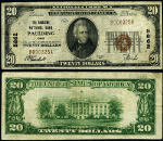 Paulding OH-Ohio $20 1929 T-1 National Bank Note Ch #5862 Paulding nb Fine+