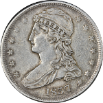 1837 Bust Half Dollar &#39;Reeded Edge&#39; Choice AU Great Eye Appeal Strong Strike