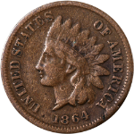 1864-L Indian Cent