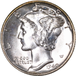 1940-S Mercury Dime - Choice+