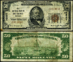Detroit MI-Michigan $50 1929 T-1 National Bank Note Ch #10527 FNB VF
