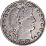 1908-O Barber Half Dollar