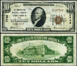 Columbus OH-Ohio $10 1929 T-1 National Bank Note Ch #7745 Huntington NB VF+