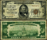 Pittsburgh PA-Pennsylvania $50 1929 T-1 National Bank Note Ch #685 Farmers Deposit NB Fine+