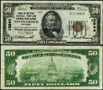 San Francisco CA-California $50 1929 T-1 National Bank Note Ch #13044 B America NT &amp; SA VF+
