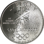 2002-P Olympics Silver Commemorative $1 NGC MS70