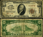 Norfolk VA-Virginia $10 1929 T-1 National Bank Note Ch #9885 Virginia NB Fine
