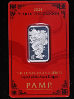 2024 Pamp Suisse 10gr Silver Bar - Lunar Legend Series Year of the Dragon -STOCK