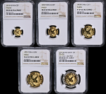1993-P China Gold &amp; Bi-Metallic Panda 5 Coin Proof Set NGC PF69 (68) Ultra Cameo