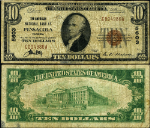 Pensacola FL-Florida $10 1929 T-1 National Bank Note Ch #5603 American NB Fine