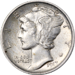 1917-S Mercury Dime - Partial Bands