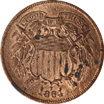 1864 Two (2) Cent Piece