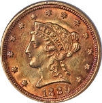 1889 Liberty Gold $2.50 BU Nice Eye Appeal Strong Strike