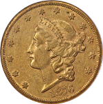 1876-CC Liberty Gold $20 NGC AU58 Nice Eye Appeal Nice Strike