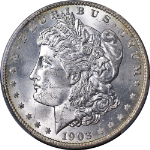 1903-O Morgan Silver Dollar CAC Sticker PCGS MS65 Blazing White Gem