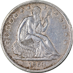 1864-S Seated Half Dollar Choice AU Great Eye Appeal Strong Strike