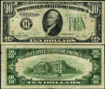 FR. 2009 B* $10 1934-D Federal Reserve Note New York B-* Block VF Star