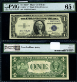 FR. 1615* $1 1935-F Silver Certificate *-F Block Gem PMG CU65 EPQ Star