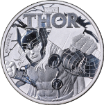 2018 Tuvalu 1 Ounce Silver - Marvel Thor - .9999 Fine