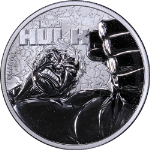 2019 Tuvalu 1 Ounce Silver - Marvel Hulk - .9999 Fine - STOCK
