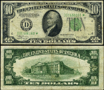 FR. 2008 D* $10 1934-C Federal Reserve Note Cleveland D-* Block VF Star
