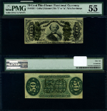 FR. 1331 50 c. 3rd Issue Fractional Note Surcharge PMG AU55
