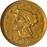 1872-P Liberty Gold $2.50 Richmond Collection NGC VF35 Nice Eye Appeal