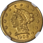 1906 Liberty Gold $2.50 NGC Unc Details Strong Strike