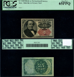 FR. 1309 25 c. 5th Issue Fractional Note Short, Thick Key Gem PCGS CU65 PPQ