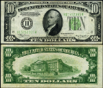 FR. 2005 h $10 1934 Federal Reserve Note Non-Mule St. Louis H-A Block DGS XF