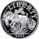 2022 American Liberty Proof Silver Medal - 1.00 oz ASW .999 Fine - OGP COA STOCK