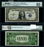 FR. 1608 $1 1935-A Silver Certificate Gem PMG CU65 EPQ
